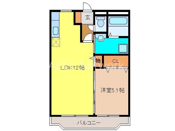 ヌーベルシェトワⅢの物件間取画像